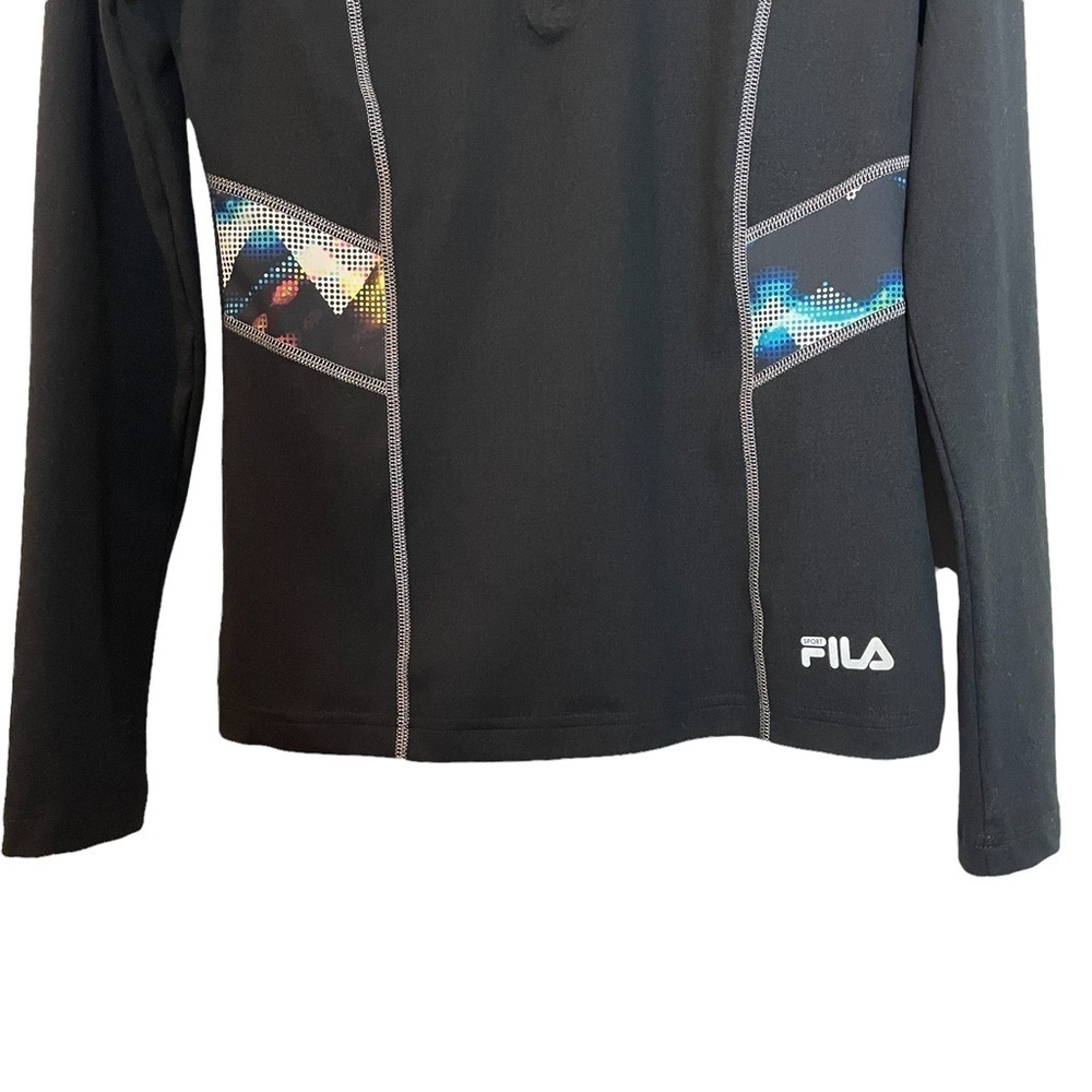 Fila Sport Running Jacket with Space Dye Geometric Pattern Accent Sz. XS - Picture 2 of 14